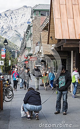 Banff Street Editorial Stock Photo